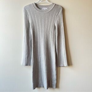 Gray sweater dress
